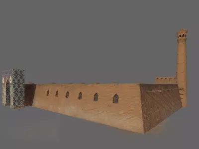 Samarkand Historical Building 3 Low-poly 3D model