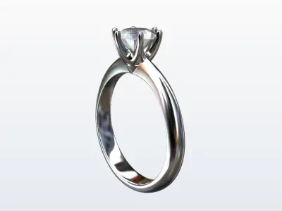 engagement ring 3D print model