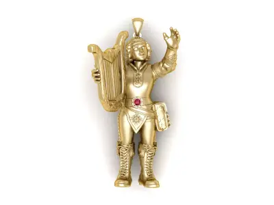 MUSICIAN PENDANT 3D PRINTABLE MODEL  3D print model