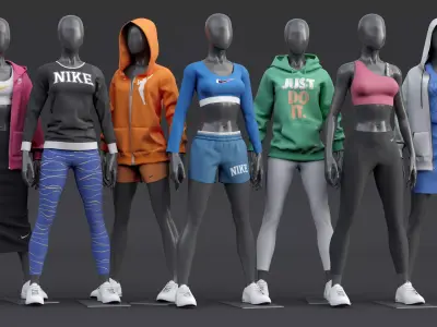 Female Mannequin Nike POSE 2 3D Model Pack