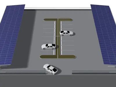 Solar parking layout 25-34 3D model