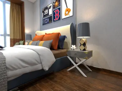 Sport children room - Boy Bedroom 3D model