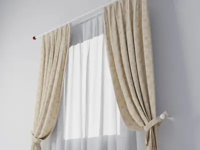 Curtains 01 collection 4 3D model