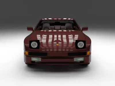 Porsche 944S w interior 3D model