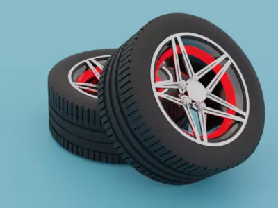 Racing Rim Low-poly 3D model