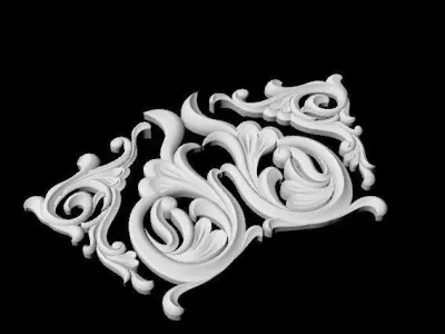 Central decor ornament for furniture 3D model 510