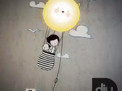 DIY Cat Decorative Light Lamp 3D model