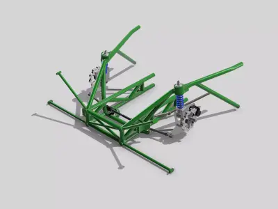 1967 STANG PROMOD TUBULAR CHASSIS SUSPENSION BRAKES STEERING 3D print model