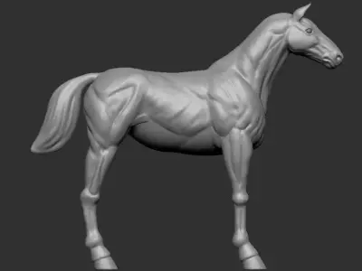 Horse Base Blockout Poligon 3D model