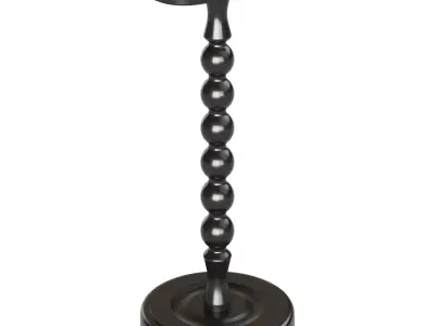 Retro Solid Wood Side Table 3D model