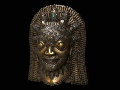 Antique Asian Sculpture PBR Low-poly 3D model