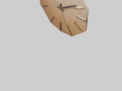 Geometric Wall Clock model Low-poly 3D model