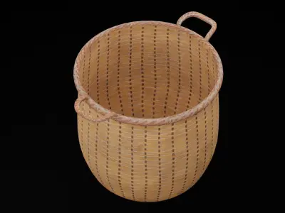 Large Fruit Basket Low-poly 3D model