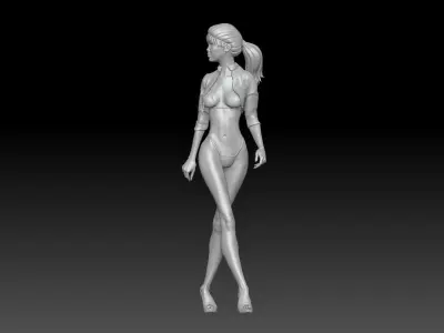 FORMULA ONE GIRL FLAG 1 3D print model