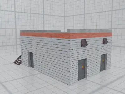 Russian transformer box Low-poly 3D model