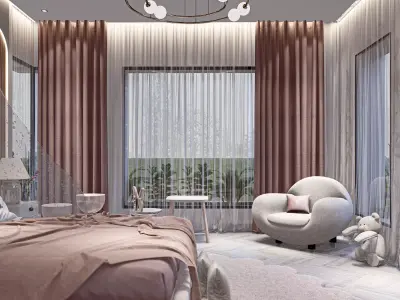 Interior modern children room  3D model