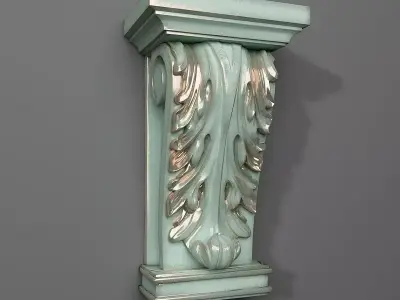 Corbel ornamental on wall 3D print model