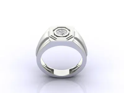 Print Ready STL 3DM  Gents Rings Diamond Men Ring  3D print model 221