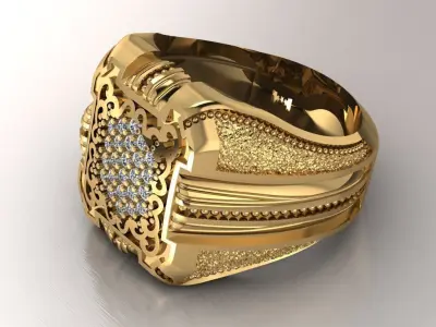 Signet ring for him 3D print model