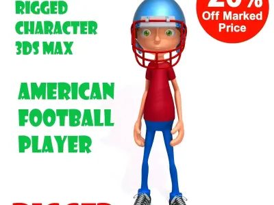 American football player 3D model