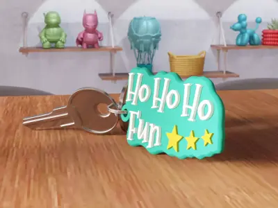 Ho Ho Ho Fun Keychain - 464 3D print model