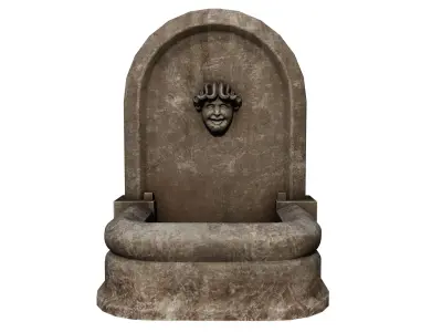 Medieval Fountain Low-poly 3D model purchase