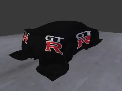 Car Cover - Nissan GTR R35 Spec-V 2010  Low-poly 3D model