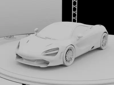 McLaren 720s 3d model Low-poly 3D model