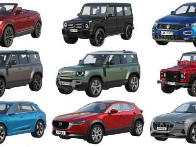 HQ SUV collection  3D Model Pack