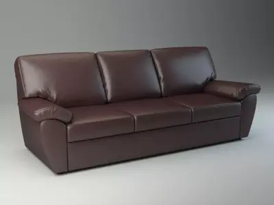Highly Detailed Realistic Leather Sofa Senator 3D model