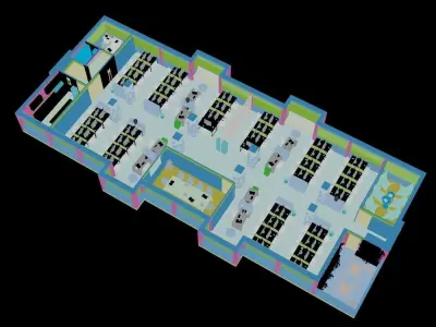 OFFICE 3D FLOORPLAN 3D model