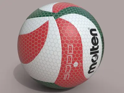 Japanese volleyball Molten Free 3D model
