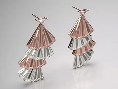 luxury jewelry earring je0103 3D print model