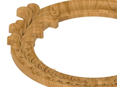 Carved picture frame STL 3D model 11