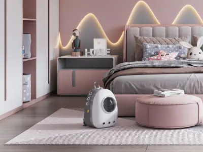 Room Girls Modern 3D model