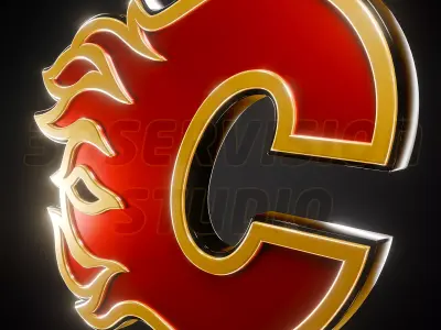 Calgary Flames logo - Cinematic - 3D print 3D model