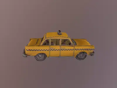 Antique Toy Taxi 3D model