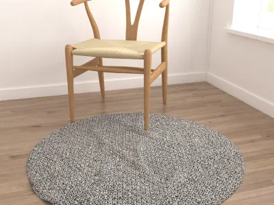 Round Rug Set 269 3D model