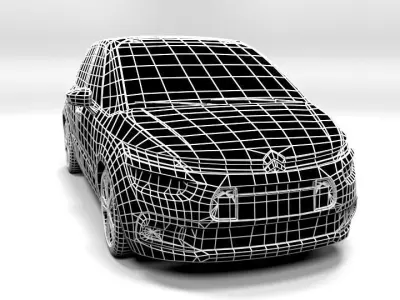 CITROEN C4 PICASSO 2016 LOWPOLY Low-poly 3D model