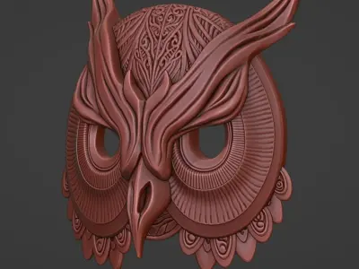 Owl Mask 3d printable 3D print model