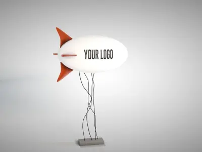 Balloon Arch  Triangle flag 3D model