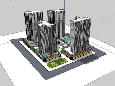 Mass Housing Gorai 3D model