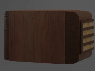 Old Radio Low-poly 3D model purchase