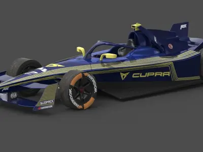 Formula E Season 2024 Race Car Collection 3D model