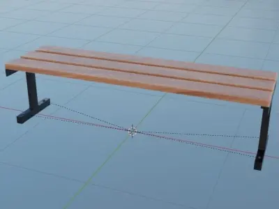 Simple Bench Free low-poly 3D model