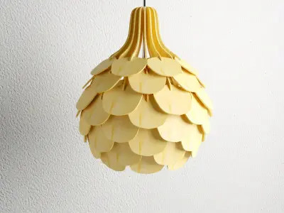 Bloom Chandelier Pendant lamp Leaf hanging lamp cnc  dxf files 3D model