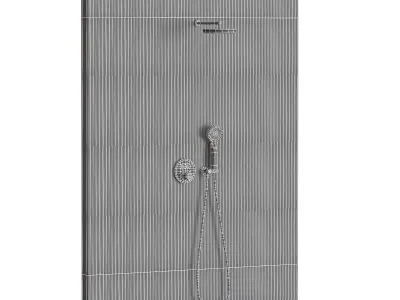 ACQUAVITA CHROME PUSH BUTTON RAINFALL SHOWER 3D model