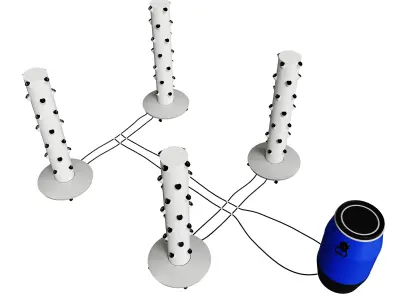 3D Aeroponics tower 3D model