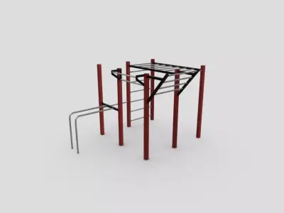 Outdoor Workout Low-poly 3D model