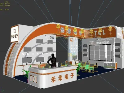 Booth - Area - 12X6-3DMAX2009-022 3D model
